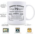 thumbnail image 7 of 79th Birthday Gifts for Women Men - 11 oz Coffee Mug - 79 Year Old Present Ideas for Mom, Dad, Wife, Husband, Son, Daughter, Friend, Colleague, Coworker (79th Birthday Gift), 7 of 7