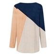thumbnail image 5 of Graphic Print Shirts for Women Long Sleeve Color Block Plus Size Crew Neck Casual Loose Pullover Tops 90s Outfits for Ladies(Gray,XXL), 5 of 5