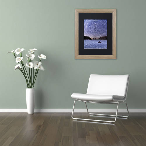 Trademark Fine Art "Circles & Bubbles" Canvas Art by Michael Blanchette Photography Black Matte, Birch Frame