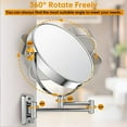 Anfauny 9 Inch Wall Mounted Makeup Mirror 1X/10X DoubleSided