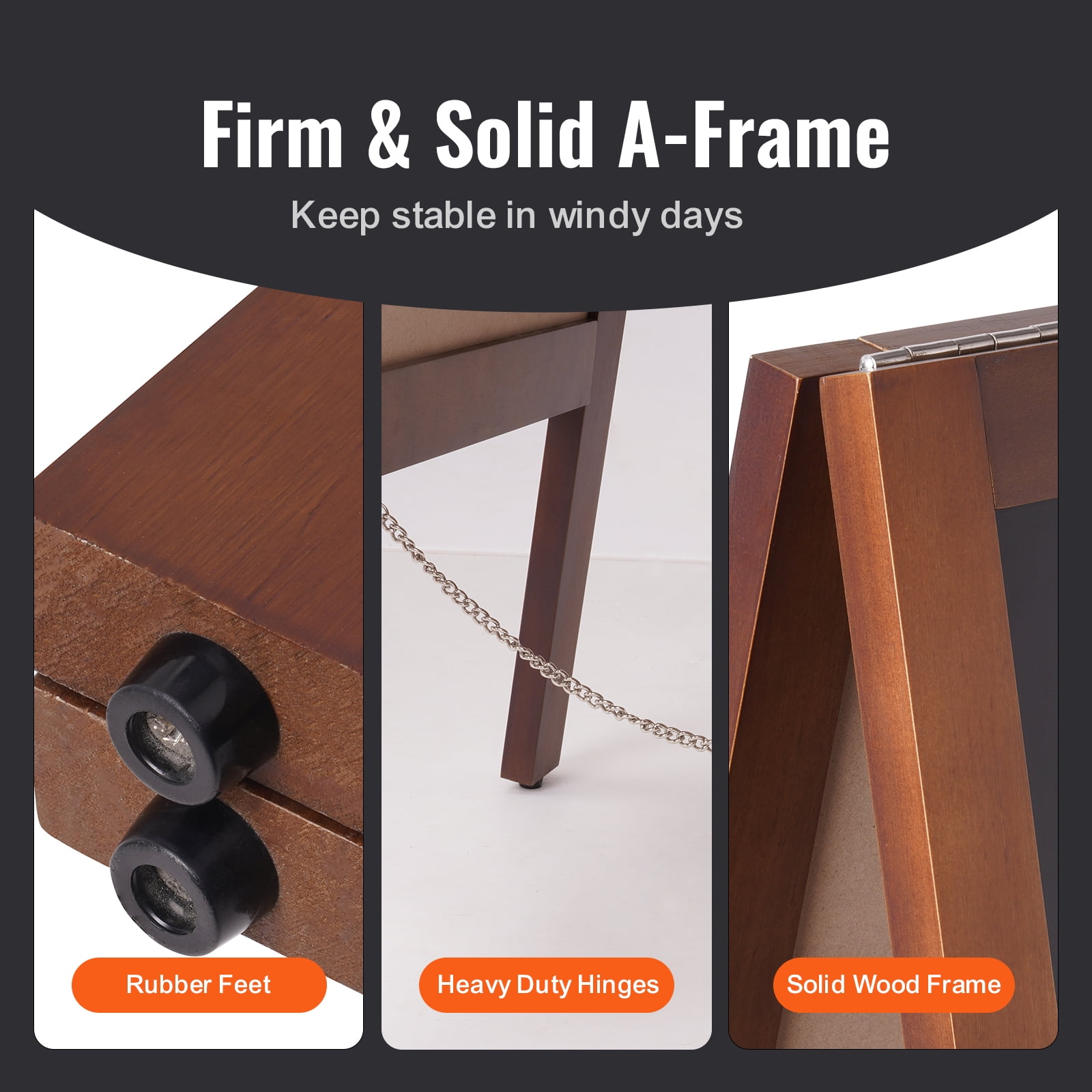 KFFKFF Magnetic Menu Display Easel Sign Chalkboard