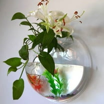WHAMVOX Wall-Hanging Fish Bowl Acrylic Wall-Mounted Plant Pot Acrylic Clear Fish Tank