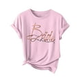 thumbnail image 3 of Generic Women's Cute Bride Bachelorette Party Tops Crewneck Loose Short Sleeve Tshirt Summer Trendy Casual T Shirts, 3 of 3