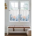 thumbnail image 7 of Half Window Curtain 36 Inches Long, Coastal Coral Window Treatment Curtain Drapes, Blue Ocean Starfish Seagrass Watercolor Small Tier Curtains for Bathroom Over Sink, 27.5"x36", 2 Panels, 7 of 7