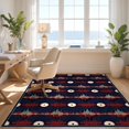 thumbnail image 3 of Design&I 4'x6' Ultra Soft Area Rug, Cd Record Retro Disc Grid Interlocking Soundwave Music Vinyl Refined Structured None Fluffy Washable Non Shedding for Bedroom Living Room Home Office, 3 of 7