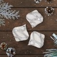 thumbnail image 2 of Northlight 3ct White and Silver Shatterproof Christmas Onion Ornaments 3", 2 of 4