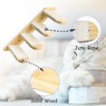 thumbnail image 4 of Cat Climbing Shelf Wall Mounted, Cat Wall Mounted Climbing Step, Pine Solid Wood DIY, Four Step Cat Stairway with Jute Scratching for Cats Perch Platform Supplies, 4 of 8