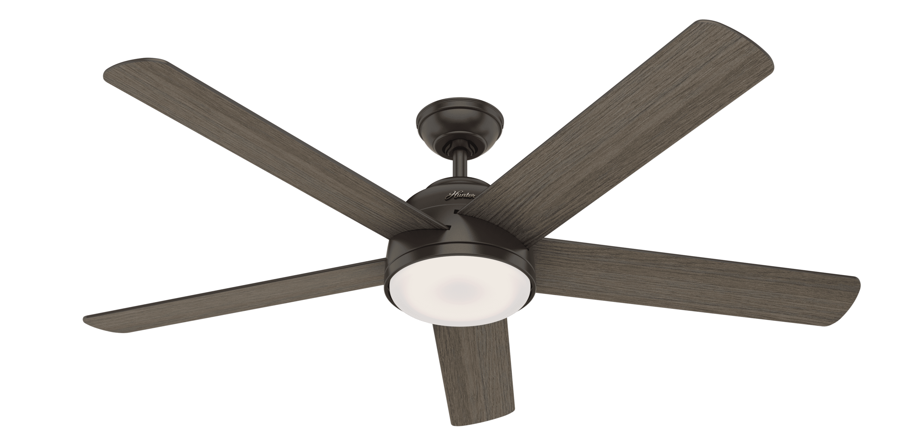 Hunter Fan 54 inch Casual Nobel Bronze Indoor Ceiling Fan with Light Kit 