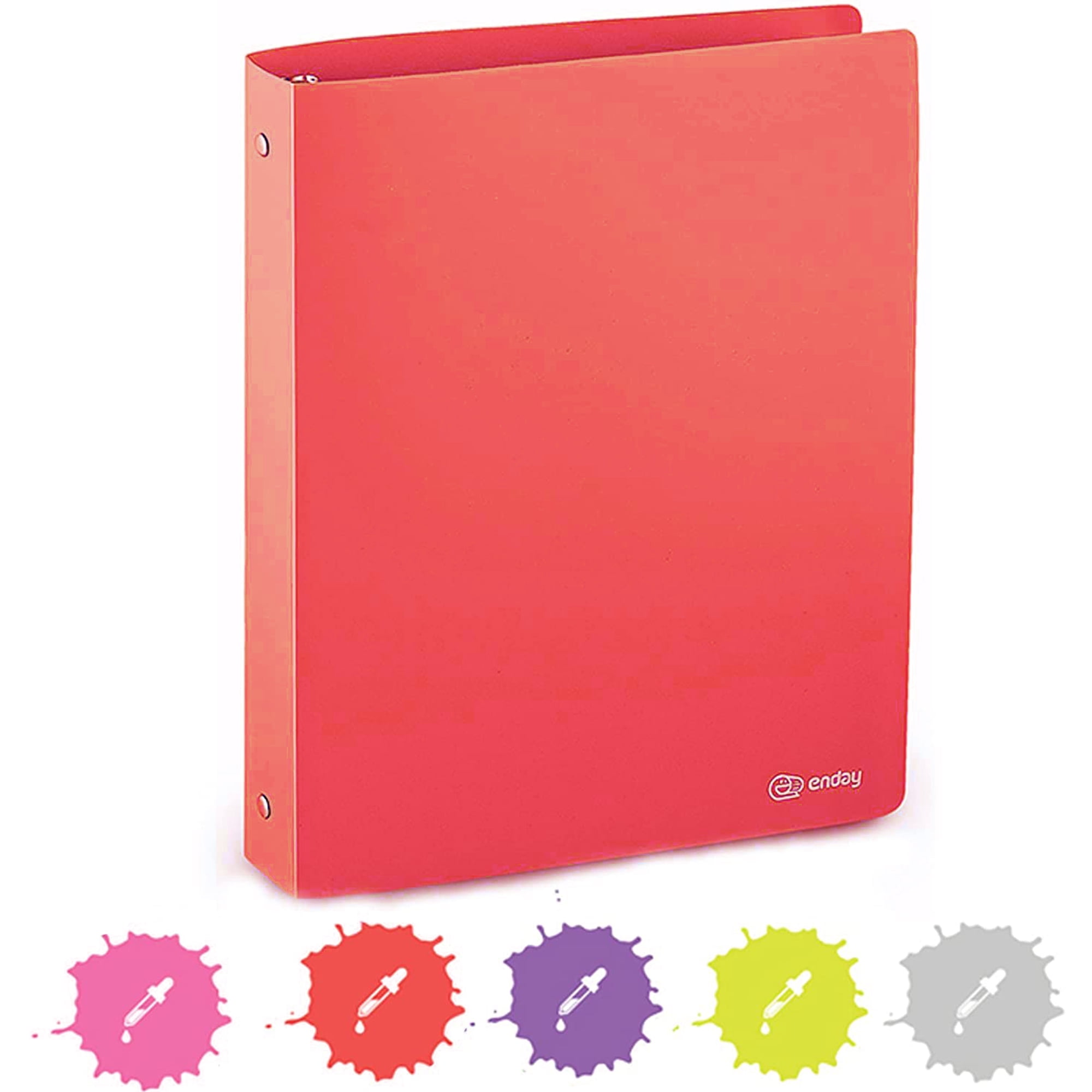 Enday 1 Inch 3 Ring Binder Presentation Book Office Supplies, Red 6