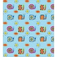 thumbnail image 3 of Snail Duvet Cover Set, Repetitive Sun and Flower Symbol Snails in Colorful Arrangement Print, Decorative 2 Piece Bedding Set with 1 Pillow Shams, Twin Size, Pale Blue Multicolor, by Ambesonne, 3 of 3