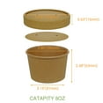 thumbnail image 3 of Vasos de sopa Belinlen de papel kraft de 8 oz con tapas (juego de 50 unidades), 3 of 5