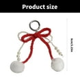 thumbnail image 5 of AOOOWER Fashionable Furry Sphere Bowknot Keychain Simple Faux Pearls Bowknot Pendant Keychain Ornament for Bag Decoration, 5 of 16