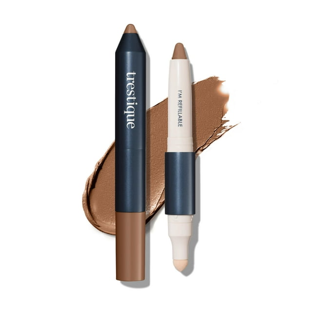 Trestique Concealer Crayon Corrector de maquillaje recargable con esponja mezcladora incorporada Corrector debajo de los ojos sostenible Maquillaje corrector de belleza limpia