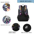 thumbnail image 4 of FORMRS Unisex School Backpack 17" Student Travel Bag with Laptop Compartment, Green Wavy Plaid, 4 of 7