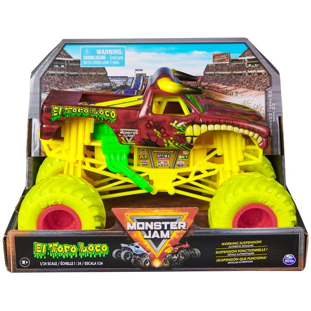 Monster Truck fundido a presión de coleccionista Monster Jam El Toro Loco 1:24
