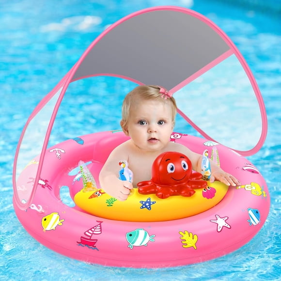 Piscina hinchable HINZER para nadar con toldo UPF50+ de 6 a 36 m