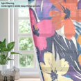 thumbnail image 4 of Yayeee Window Curtains Light Filtering 63"x42" Grommet Panel Pair Home Living Room Decor, Colorful Painted Flowers Pattern, 4 of 7