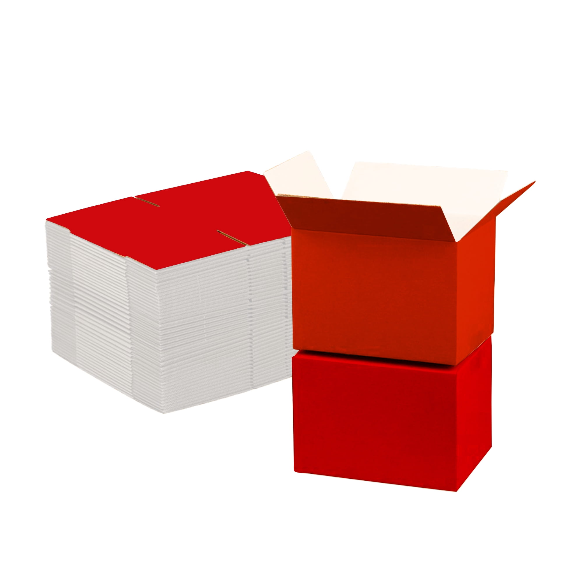 Ucanpack Corrugated Mailer Box Packing Supplies For Moving, 6 x 6 x 6" Red - 25/Bundle