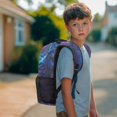 thumbnail image 3 of KUIFORTI Galaxy Purple Wolf Children's Backpack 17 Inch Fashion Kids School Bookbag with Laptop Compartment for Elementary Middle Back to School Gifts for Boys, 3 of 7