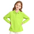 thumbnail image 5 of Abcomgle Girls Uniform Shirts Size 10 Long Sleeve Pique Polo Shirt with Collar Button Down School Uniform Shirts for Girls Moisture-Wicking Classic Girls Pullover, 5 of 7
