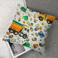 thumbnail image 7 of Garbage Truck Fitted Sheet,Full Size Cartoon Trash Truck Collections Green Yellow Vehicle Car Theme,Soft Decorative Fabric Bedding Deep Pocket for Children Teens Young Boys Girls,with  Pillowcases, 7 of 7