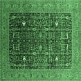 thumbnail image 1 of Ahgly Company Indoor Square Oriental Emerald Green Industrial Area Rugs, 6' Square, 1 of 4