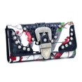 thumbnail image 1 of Portefeuille Trifold Camouflage pour Femmes avec Strass et Boucle - Rouge & Camouflage, 1 of 1