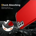 thumbnail image 4 of ELEHOLD Rugged Case for Samsung Galaxy A14 5G Hard PC Soft Silicone Hybrid Shockproof Scratch-Resistant Anti-Fingerprint Slim Thin Case for Samsung Galaxy A14 5G,Red, 4 of 7