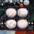 thumbnail image 3 of 4 piezas de adornos de bolas de Navidad Strade Fareast Limited decoración artesanal de Navidad 10 cm Beige, 3 of 6