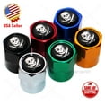 thumbnail image 2 of Hex Pirate Skull Logo Car SUV Wheels Tire Air Valve Caps Stem Dust Cover Sport, 2 of 6