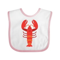 Inktastic Lobster Distressed Ocean Creature Boys or Girls Baby Bib