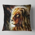 thumbnail image 2 of Designart Majestically Peaceful Lion - Animal Throw Pillow - 16x16, 2 of 5