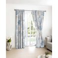 thumbnail image 4 of Fsddascl Blue Coastal Blackout Curtains for Bedroom/Living Room, Thermal Insulated Kitchen Curtains, Nautical Summer Beach Coral Sea Turtle Grommet Darkening Window Treatment Drapes 52"x45"x2, 4 of 8
