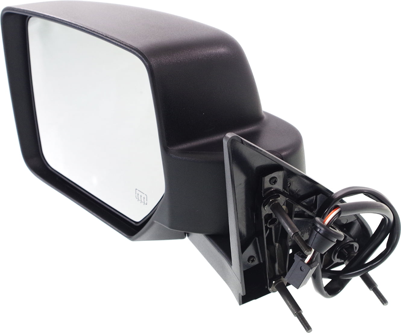 Mirror Compatible With 2007-2011 Dodge Nitro Left Driver Side Heated Textured Black Kool-Vue