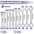 thumbnail image 5 of 20/10 Pcs Mini Wrenches Set, Thin Metric SAE Combination Wrenches Set Box and OpenEnd Wrenches for Car Bike Furniture Repairs, 4-11mm and 5/32"-7/16", 5 of 10