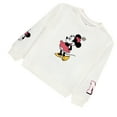 thumbnail image 5 of Mickey & Minnie Mouse Girls Sweatshirt -Jumbo Print, Chenille Patch & Embroidery Minnie Mouse Pullover- Sizes 4-16 Winter White, 5 of 5