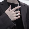 thumbnail image 1 of OULII 3Pcs Statement Ring Durable Alloy Minimalist Finger Rings for Men, 1 of 5