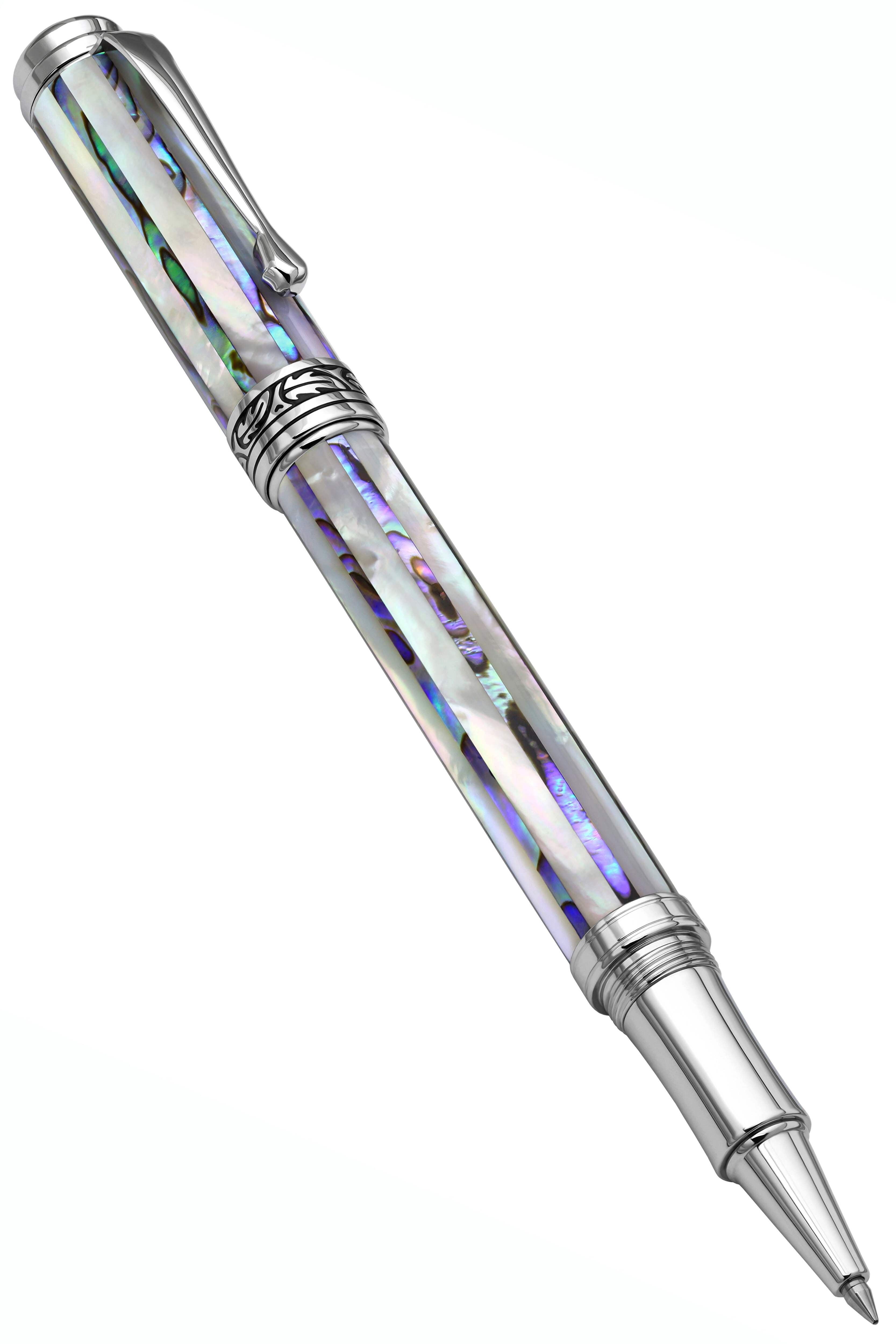 Xezo Xezo Maestro® Jubilee Paua Stripe Rollerball Pen - Paua Abalone  Oceanic White Mother of Pearl
