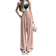 thumbnail image 5 of Women's High Waisted Straight Leg Pants Trousers Slacks Elastic Waistband Stretchy Solid Color Flowy Breathable Casual Business Work Office Lounge Wear Travel Essentials for Women, 5 of 8
