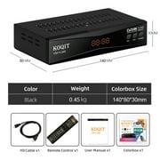KOQIT H.265 HD DVB-S/S2 FTA Digital Satellite Receiver, Free to Air HEVC USB WiFi TV Sat Decoder, Supports Intelsat Galaxy 19, MeeCast TV Stick Sat to IP