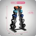 thumbnail image 3 of HolaHatha 2, 3, 5, 8, and 10-Pound Neoprene Dumbbell Weight Set with Rack, 3 of 8