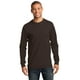 thumbnail image 1 of Port & Company? - Camiseta esencial de manga larga alta. PC61LST Marr?n chocolate oscuro Puerto & Compa??a PC61LST, 1 of 1