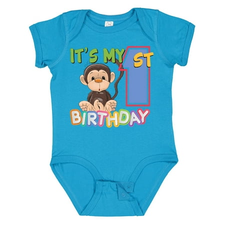 

Inktastic Monkey First Birthday Gift Baby Boy or Baby Girl Bodysuit