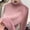 Hot Pink, variant on YHAJDS Women Fall Winter Sleepwear,Thermal Homewear For Women,Sleepwear With Built In Bra,Solid Color Turtleneck Fleece Lined Versatile Knitted Inner Base Layer Top,Warm For Fall And Winter
