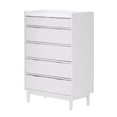 thumbnail image 5 of Pemberly Row 30" Solid Wood 6-Drawer Chest with Gallery - White, 5 of 5