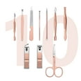 thumbnail image 3 of Manicure Pedicure Kit, Nail Grooming Tools, 18 In 1 Stainless Steel Nail Care Set with Rose Gold Finish and Pink Zipper Leather Travel Case, Portable and Durable, 3 of 6