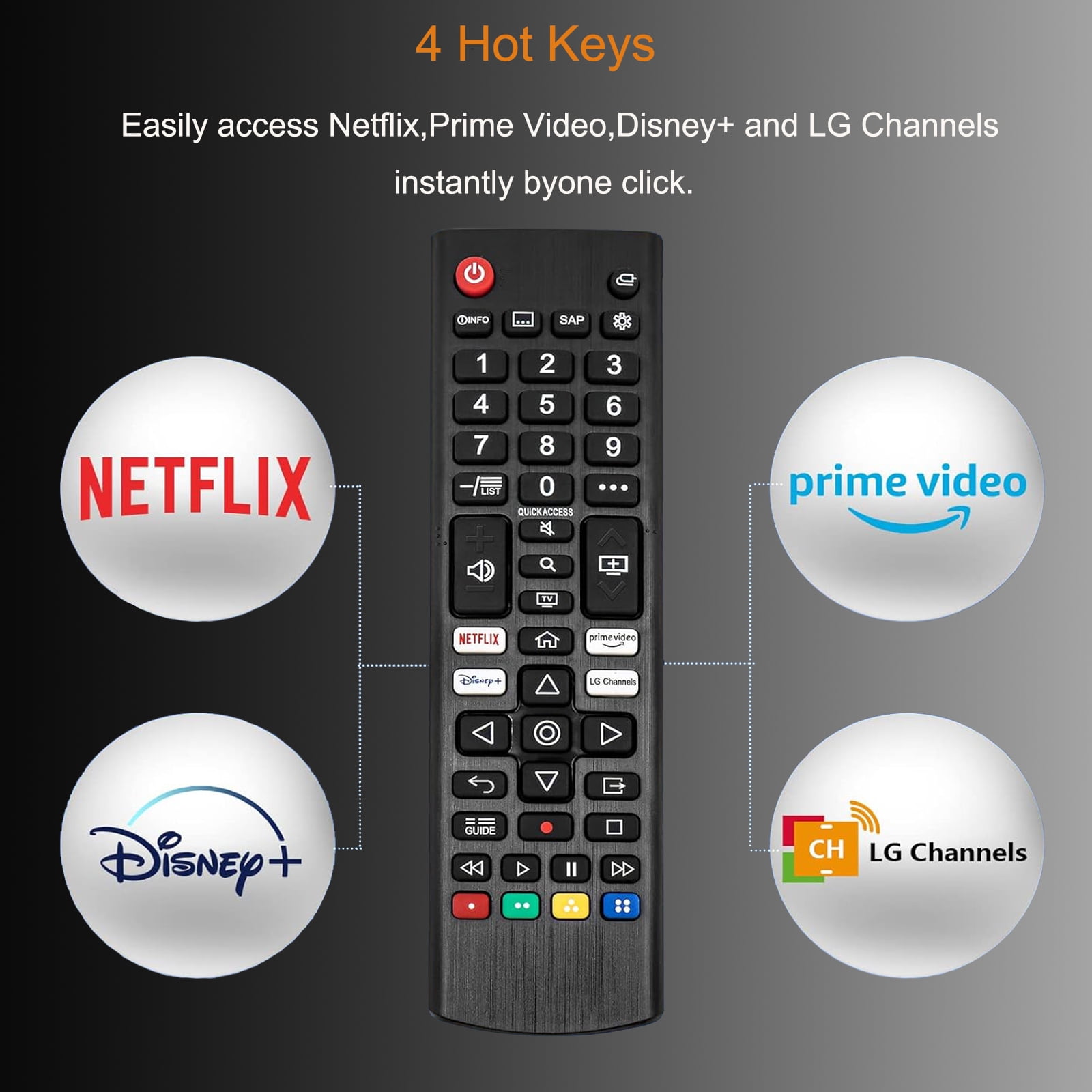 Universal for LG Smart TV Remote Control Replacement ,All Models LCD LED 3D HDTV Smart TVs AKB75095307 AKB75375604 AKB74915305
