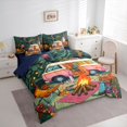 thumbnail image 2 of Catabedysis Retro Pink Camper Rv 7-Piece Twin Bedding For Girls,Happy Camping Print Bedding Comforter Set,Multicolor,Navy Blue Reversible, 2 of 7
