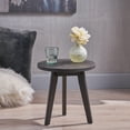 thumbnail image 2 of GDF Studio Gino Indoor/Outdoor Acacia Wood Side Table, Dark Gray, 2 of 5