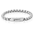thumbnail image 3 of Invicta Jewelry Men's Polished Box Chain Steel Bracelet (8mm) - 9", 3 of 8
